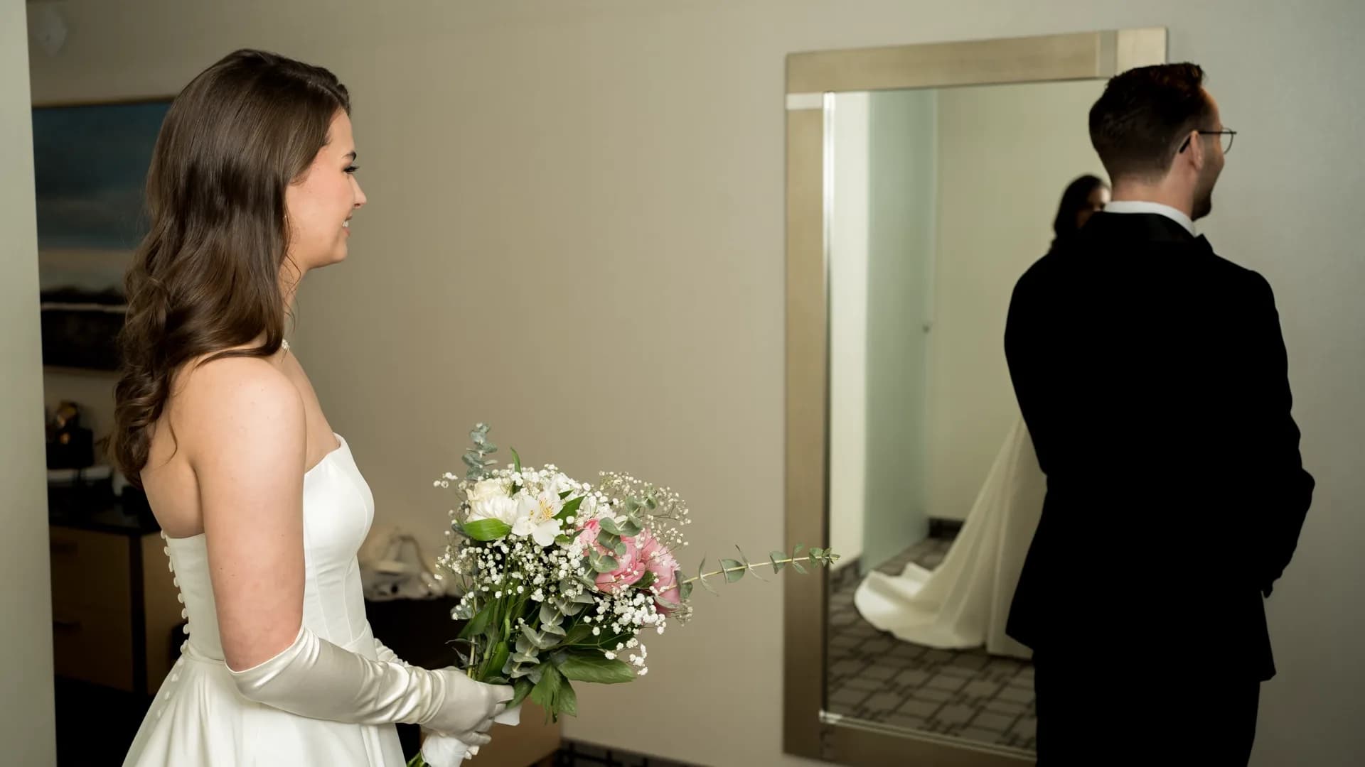 Premier regard pendant la réception